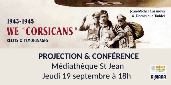 Présentation et projection de "We Corsicans" le 19 septembre à la Médiathèque St Jean