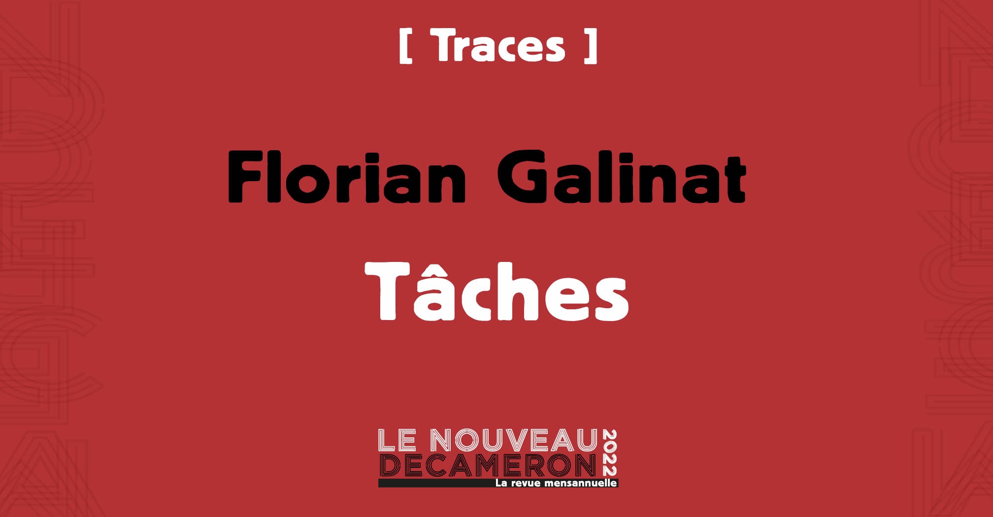 Florian Galinat - Tâches