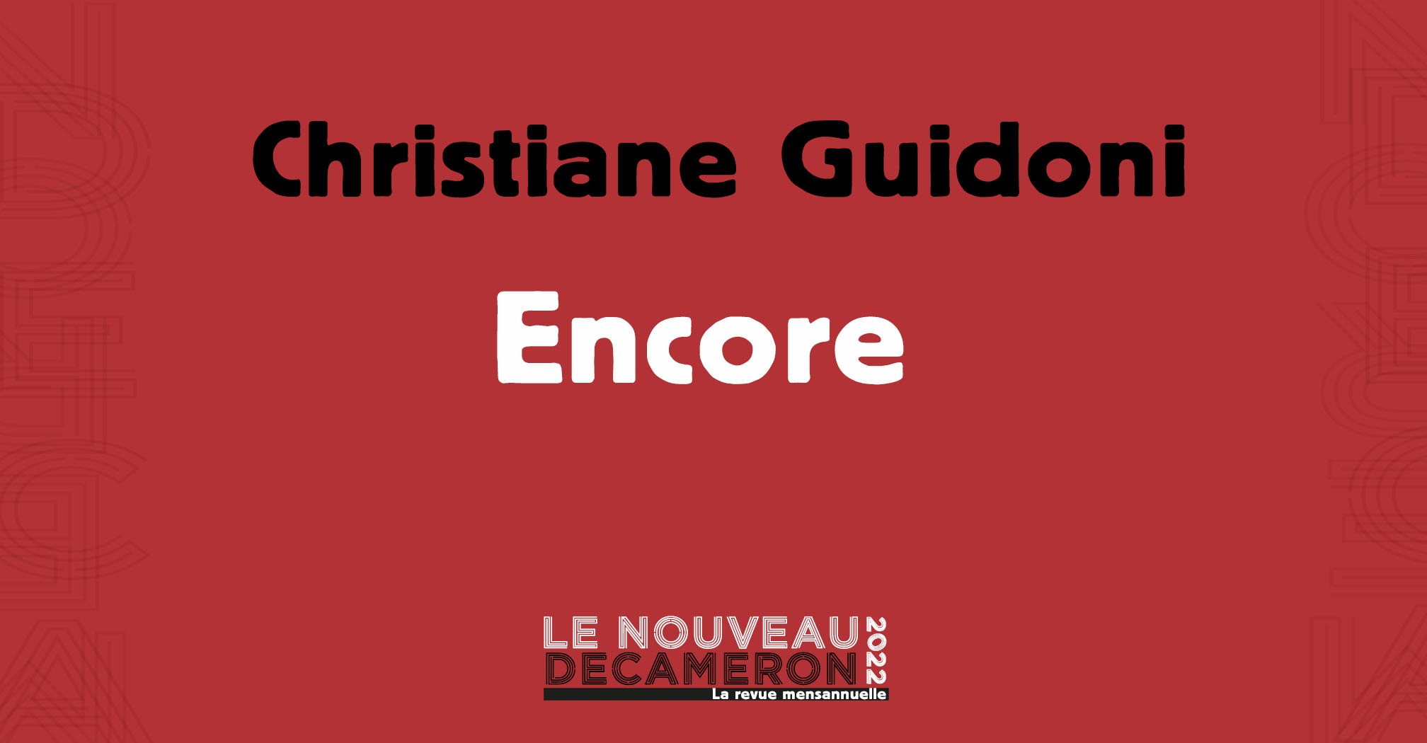 Christiane Guidoni - Encore 