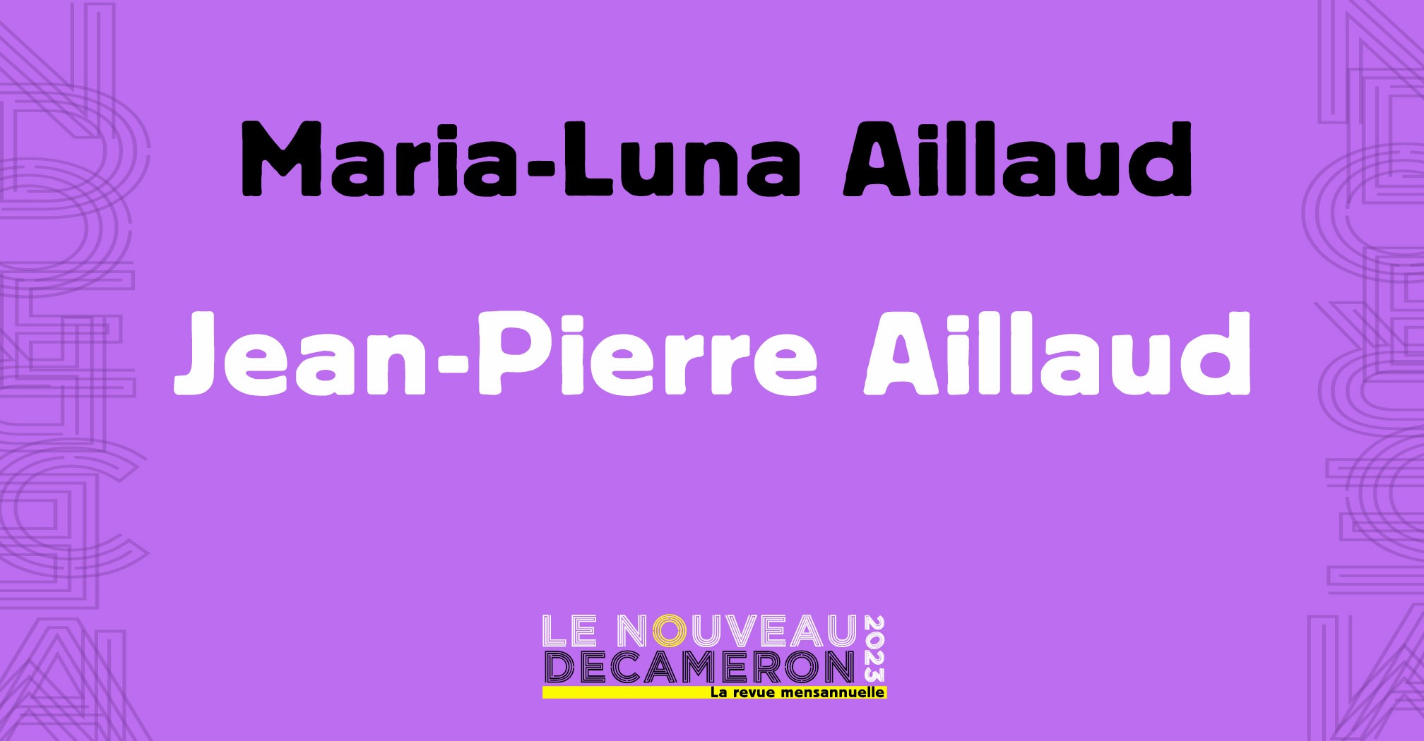 Maria-Luna Aillaud - Jean-Pierre Aillaud