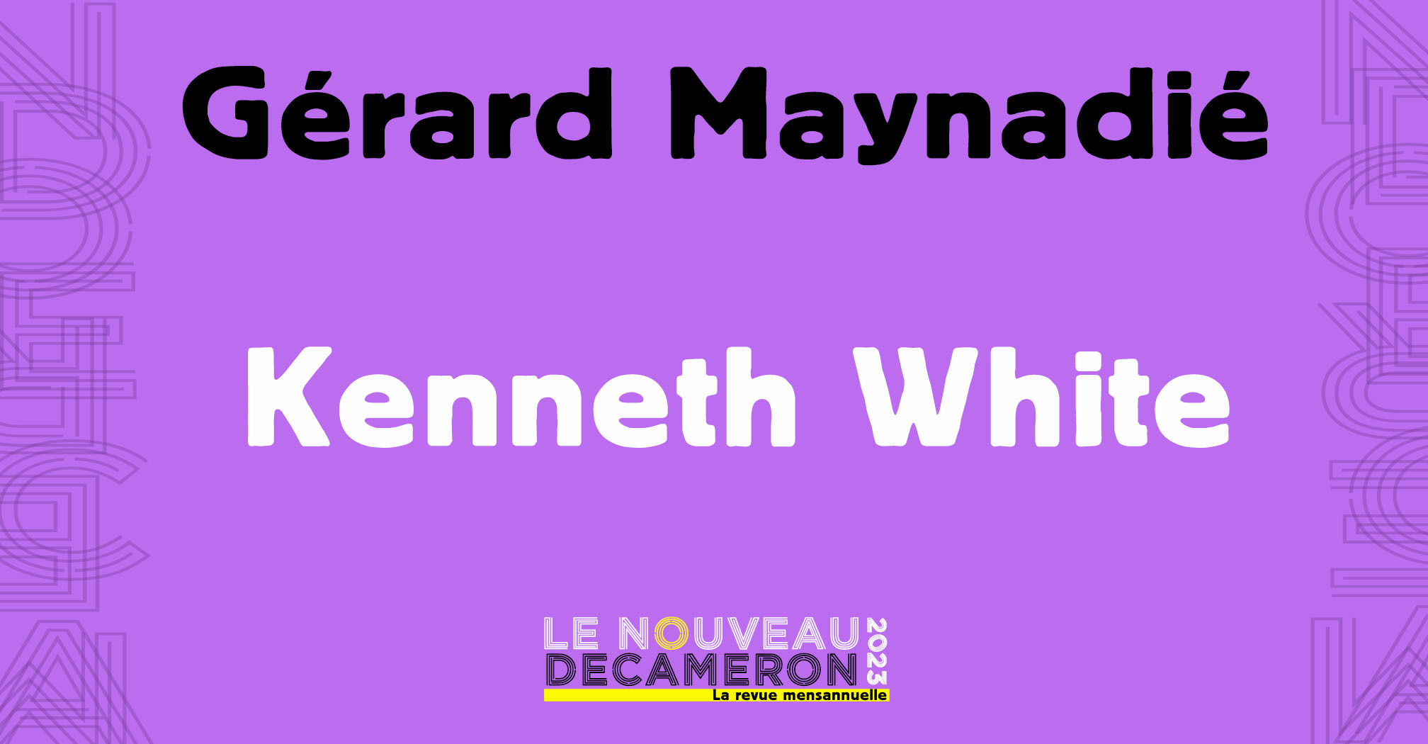Gérard Maynadié - Kenneth White