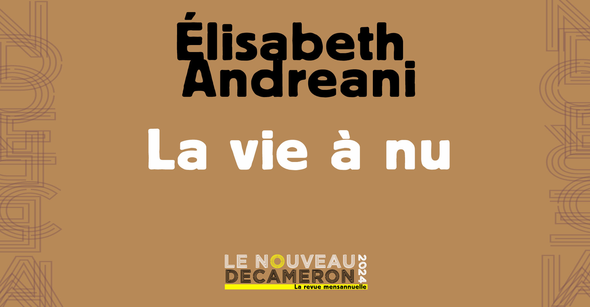 Élisabeth Andreani - La vie à nu