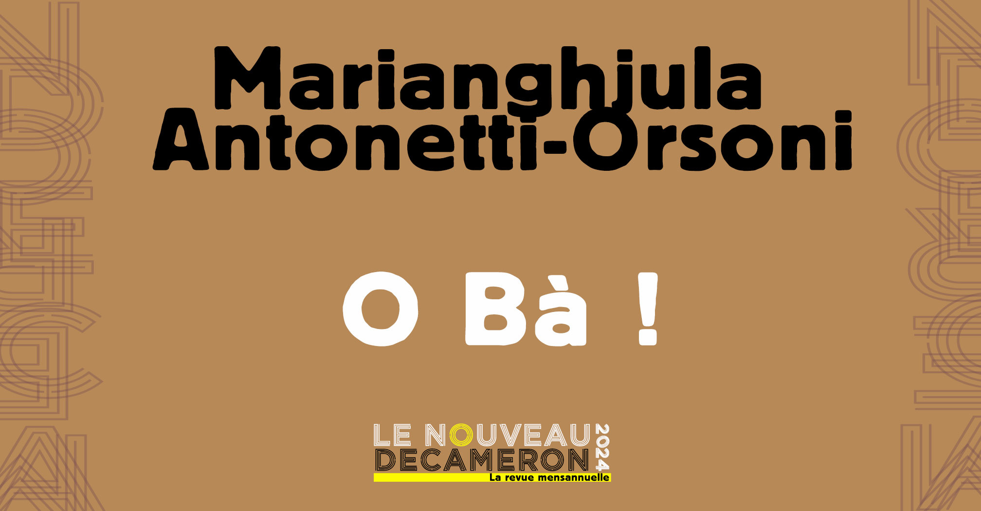 Marianghjula Antonetti-Orsoni - O Bà ! 