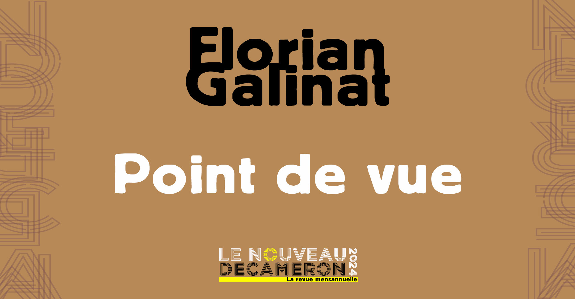 Florian Galinat - Point de vue