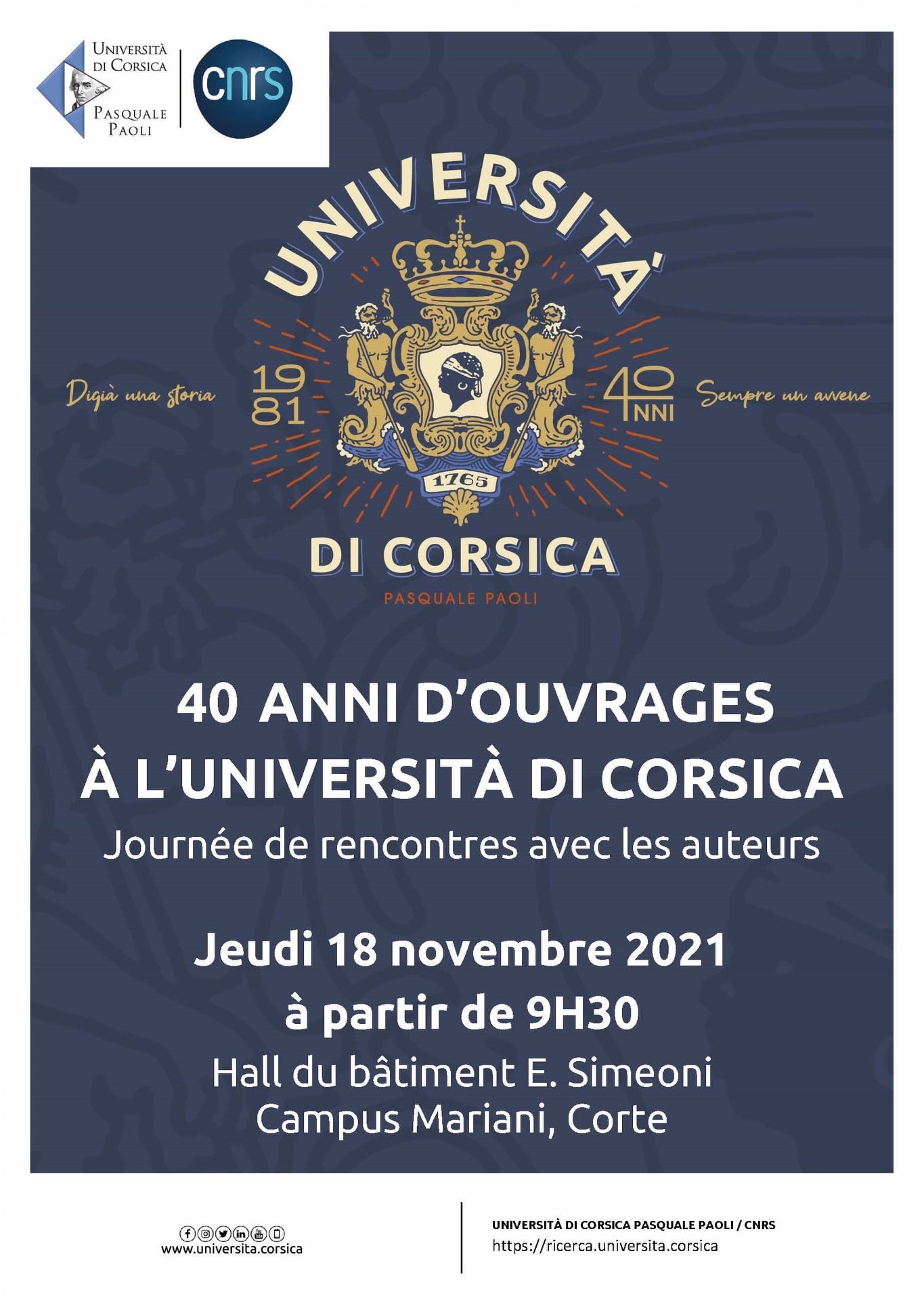 40 anni di l'Università di Corsica